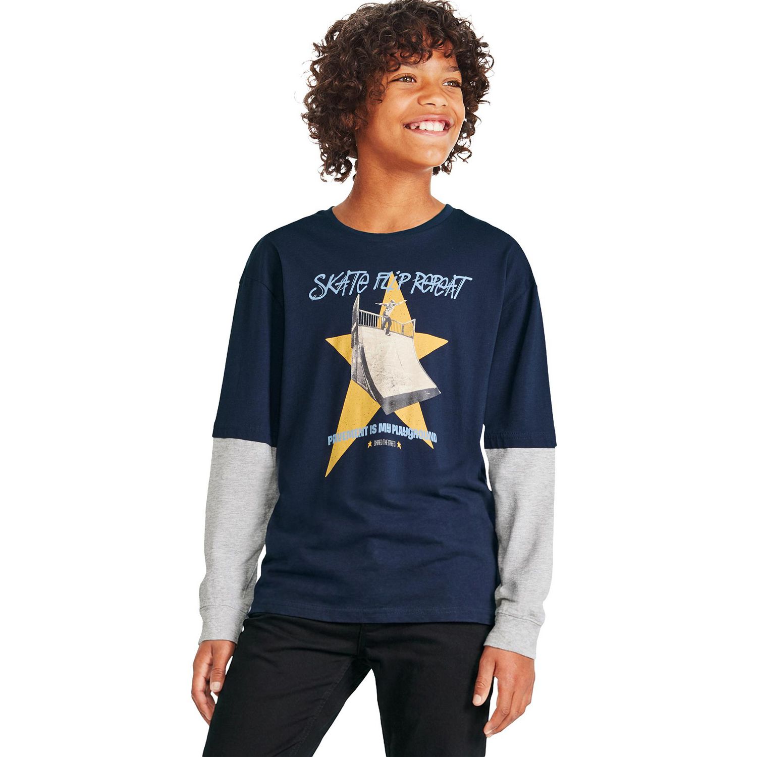 George Boys' Long-Sleeve Fooler T-Shirt