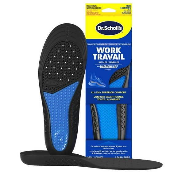 Dr. Scholl's® Work All-Day Superior Comfort Insoles (with) Massaging Gel®, Men Size 8-14, 1 pair