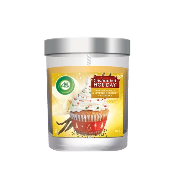Bougie Air Wick - Enchanted Holiday - Frosted Vanilla & Cupcake Delight