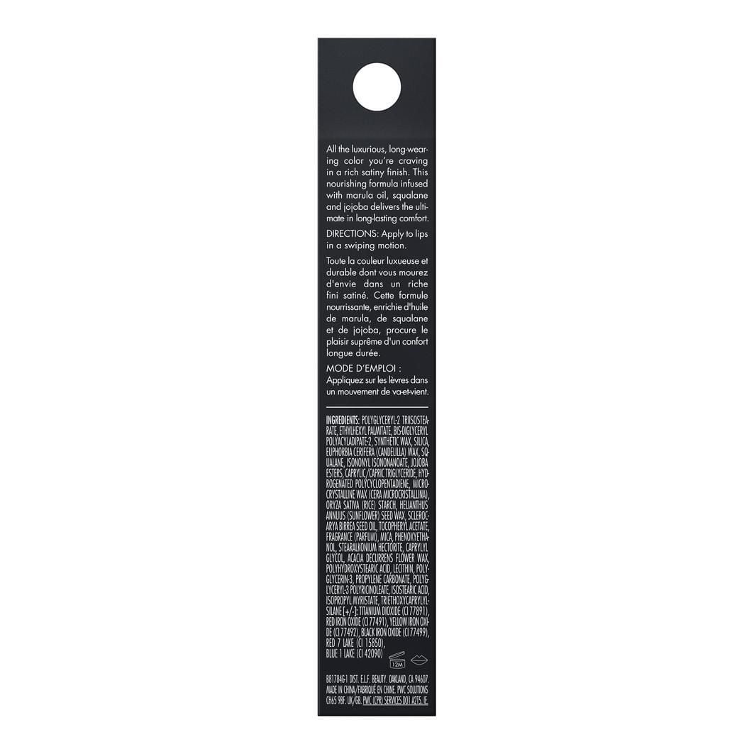 e.l.f. Cosmetics O Face Satin Lipstick, Richly Pigmented, 3.8 g