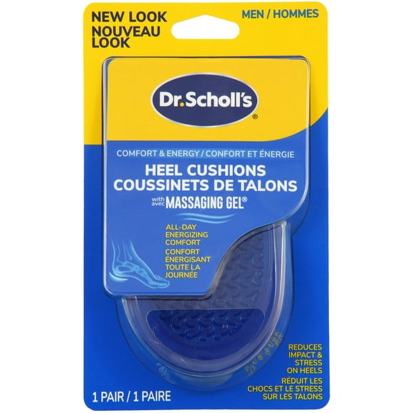 Dr. Scholl's Heel Cushions with Massaging Gel, Mens Size 8-14