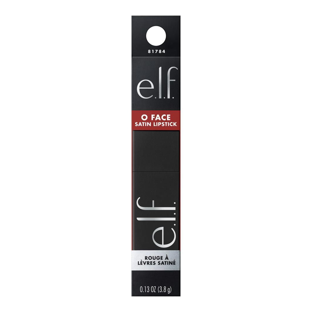 e.l.f. Cosmetics O Face Satin Lipstick, Richly Pigmented, 3.8 g