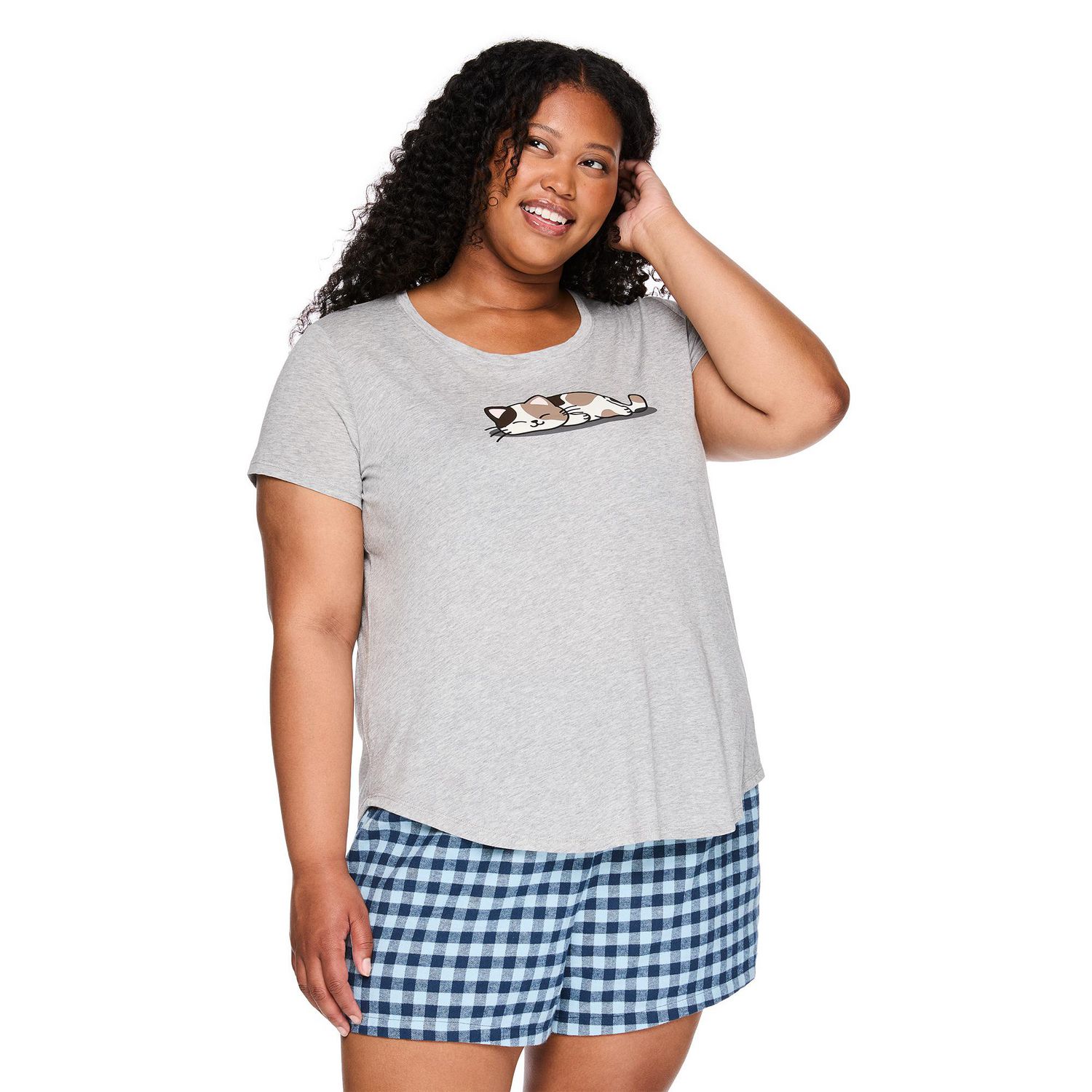 T-shirt de nuit avec encolure dégagée George Plus pour femmes