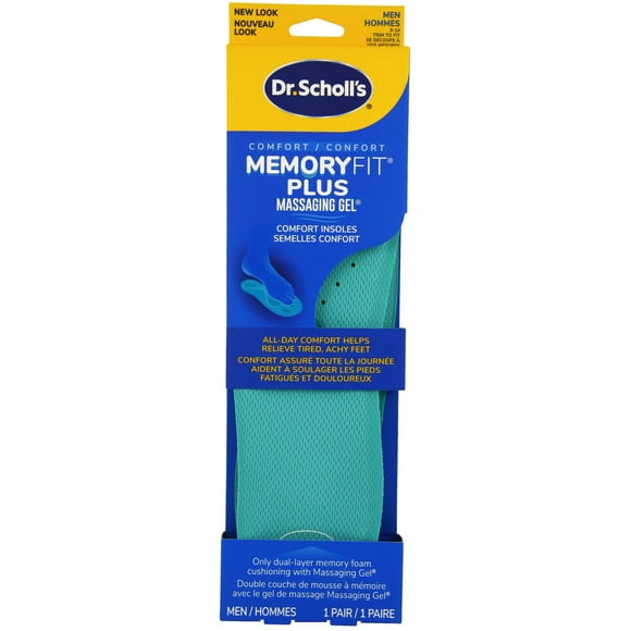 Dr. Scholl's® Memory Fit® Plus Massaging Gel® Comfort Insoles, Mens Size 8-14