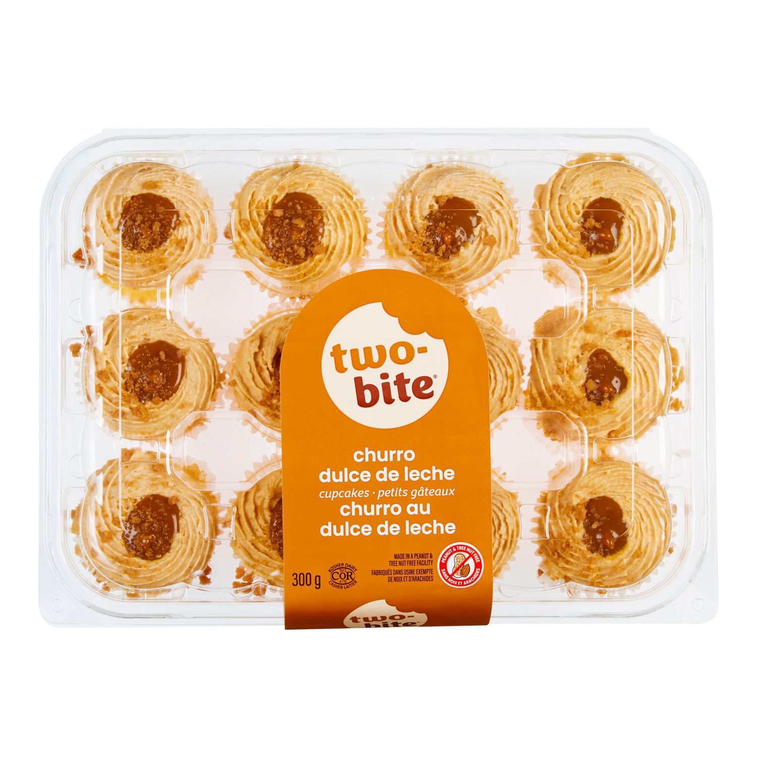 Two-Bite Churro Dulce De Leche Mini Cupcakes