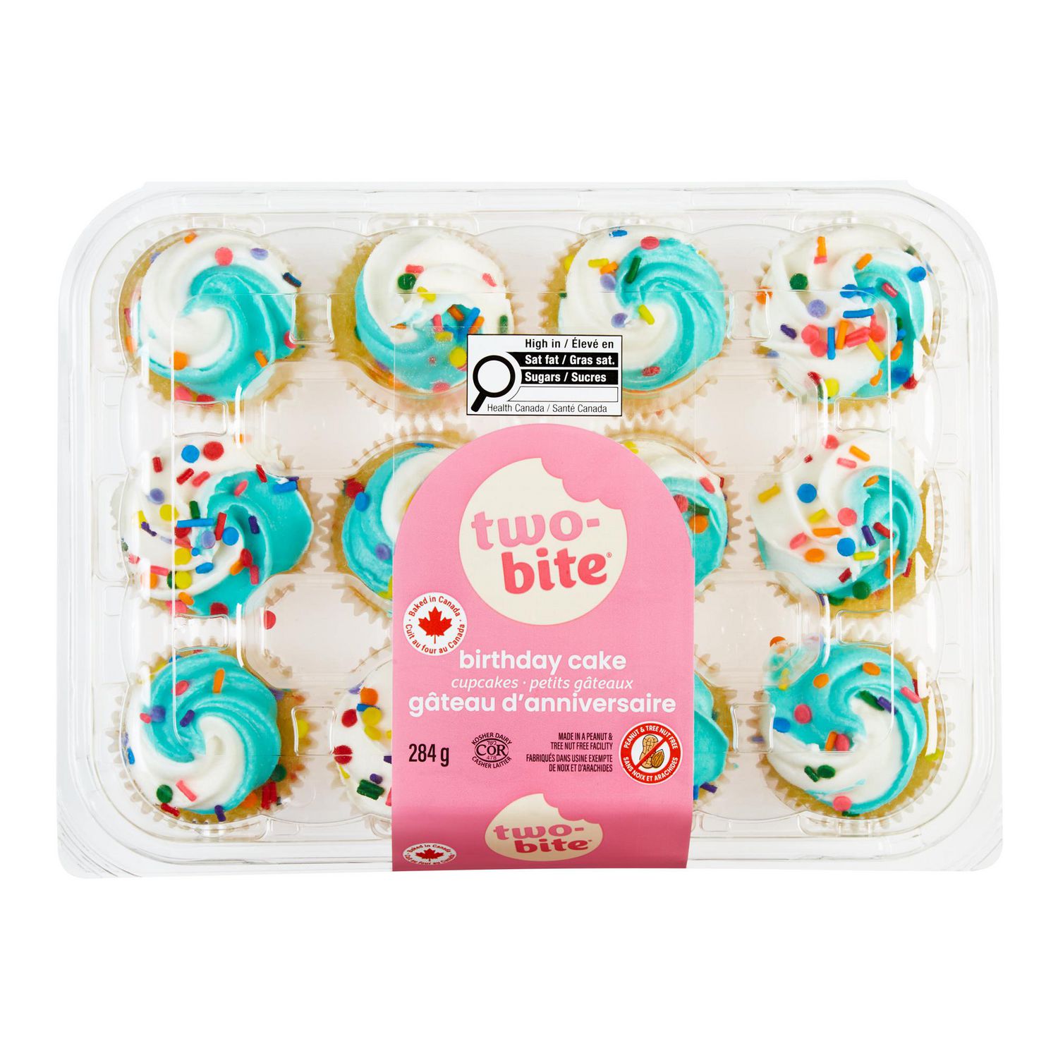 Two-Bite Birthday Cake Mini Cupcakes