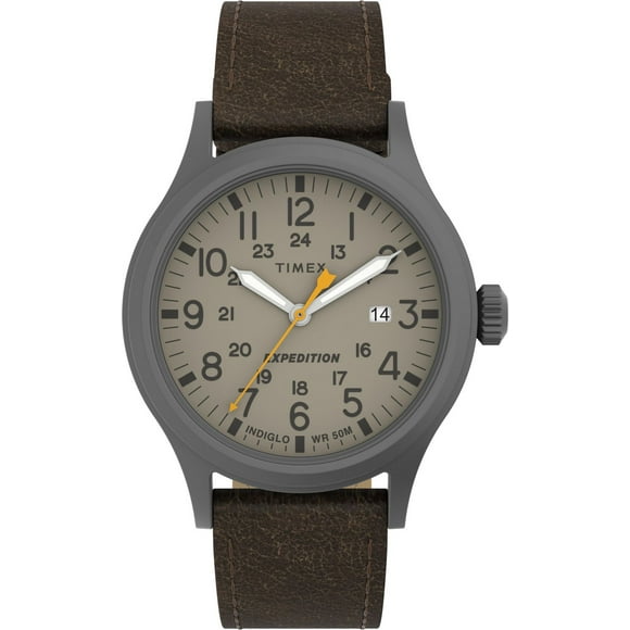 Timex® Expedition® Scout Leather Strap Watch