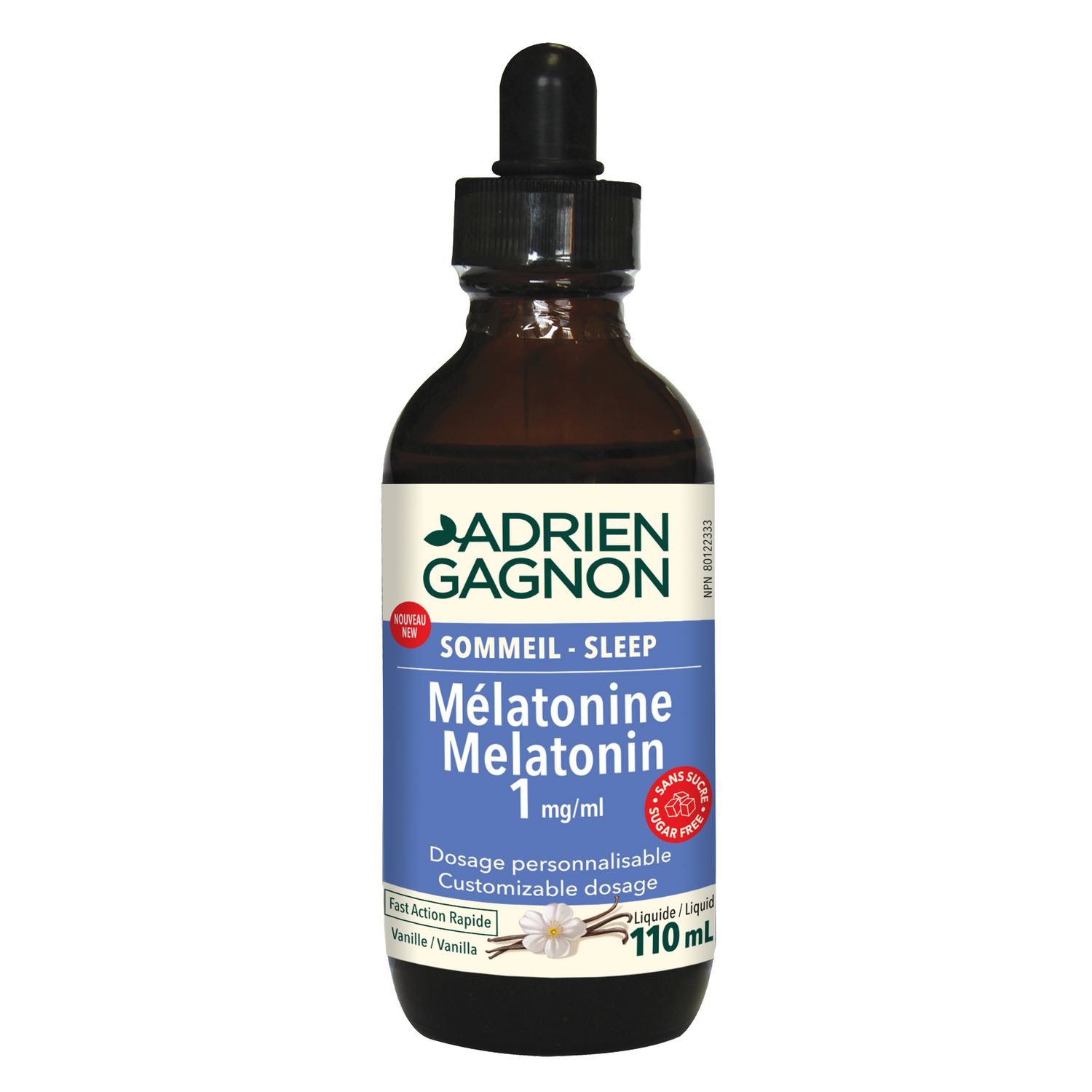 Melatonin 1 mg (110 ml) Vanilla