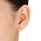 Ensemble de pendentif et de boucles d'oreille solitaires Tangelo avec morganites 1,80 CT PBT en argent sterling plaqué de rhodium rosé, 18 po – image 3 sur 4