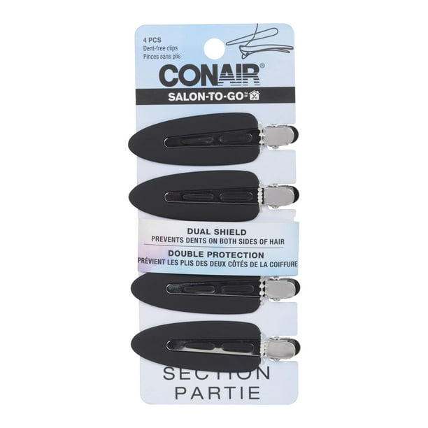 CONAIR SALONTOGO DUAL SHIELD DENTFREE CLIPS, 4 PK DENTFREE CLIPS