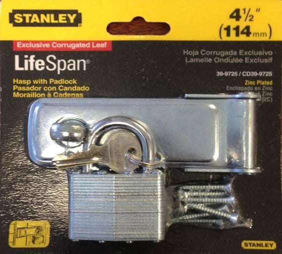 Stanley CD39 Padlock and Hasp Combination with Hardware Walmart Canada