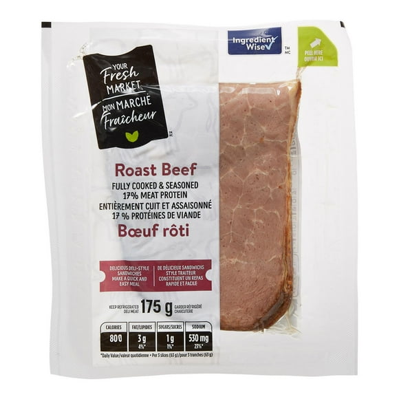 Your Fresh Market Roast Beef, 175 g, sliced