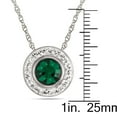 thumbnail image 2 of Sterling Silver Emerald Cz Framed with Crystals Slider Pendant, 2 of 4