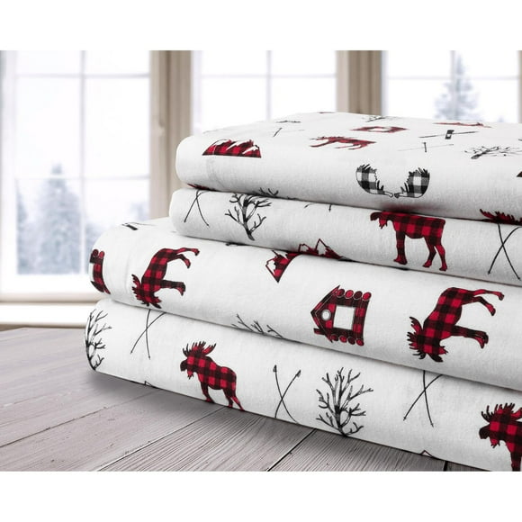 Safdie & Co. Premium Ultra Soft Bedding Printed Sheet Set 4PC Queen Wild & Free