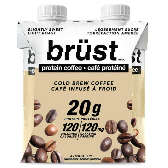 Brüst Protein Coffee - Light Roast, 4x330mL