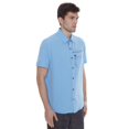 thumbnail image 2 of Dark Black Men's Short-Sleeve Button-Down Shirt, 2 of 6