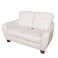 thumbnail image 2 of CorLiving Jazz White Bonded Leather Loveseat, 2 of 5