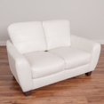 thumbnail image 3 of CorLiving Jazz White Bonded Leather Loveseat, 3 of 5