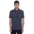 thumbnail image 1 of Dark Black Men's Short-Sleeve Graphic Polo with Pockets, 1 of 6