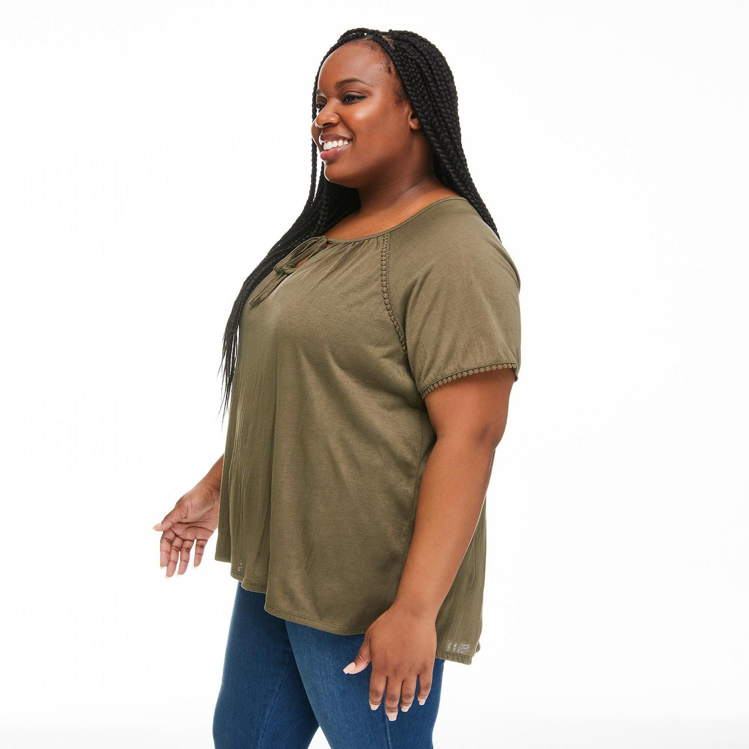 Haut froncé noué à l’encolure Penmans Plus pour femmes