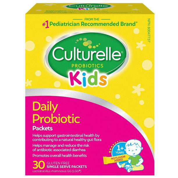 Culturelle Enfants Supplément de Probiotiques Quotidien 30 Sachets Indviduels Sans Arôme Ajouté 30 Sachets Indviduels
