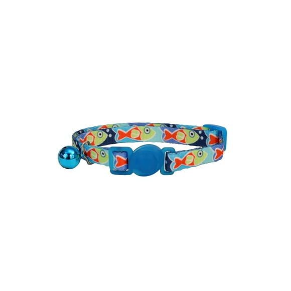 Pet Attire Collier de Sécurité pour Chat Breakaway Poisson Bleu