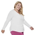 thumbnail image 2 of George Plus Women's Long Sleeve V-Neckline Tee, 2 of 6