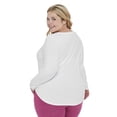 thumbnail image 3 of George Plus Women's Long Sleeve V-Neckline Tee, 3 of 6