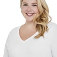 thumbnail image 4 of George Plus Women's Long Sleeve V-Neckline Tee, 4 of 6