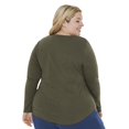 thumbnail image 3 of George Plus Women's Long Sleeve V-Neckline Tee, 3 of 6