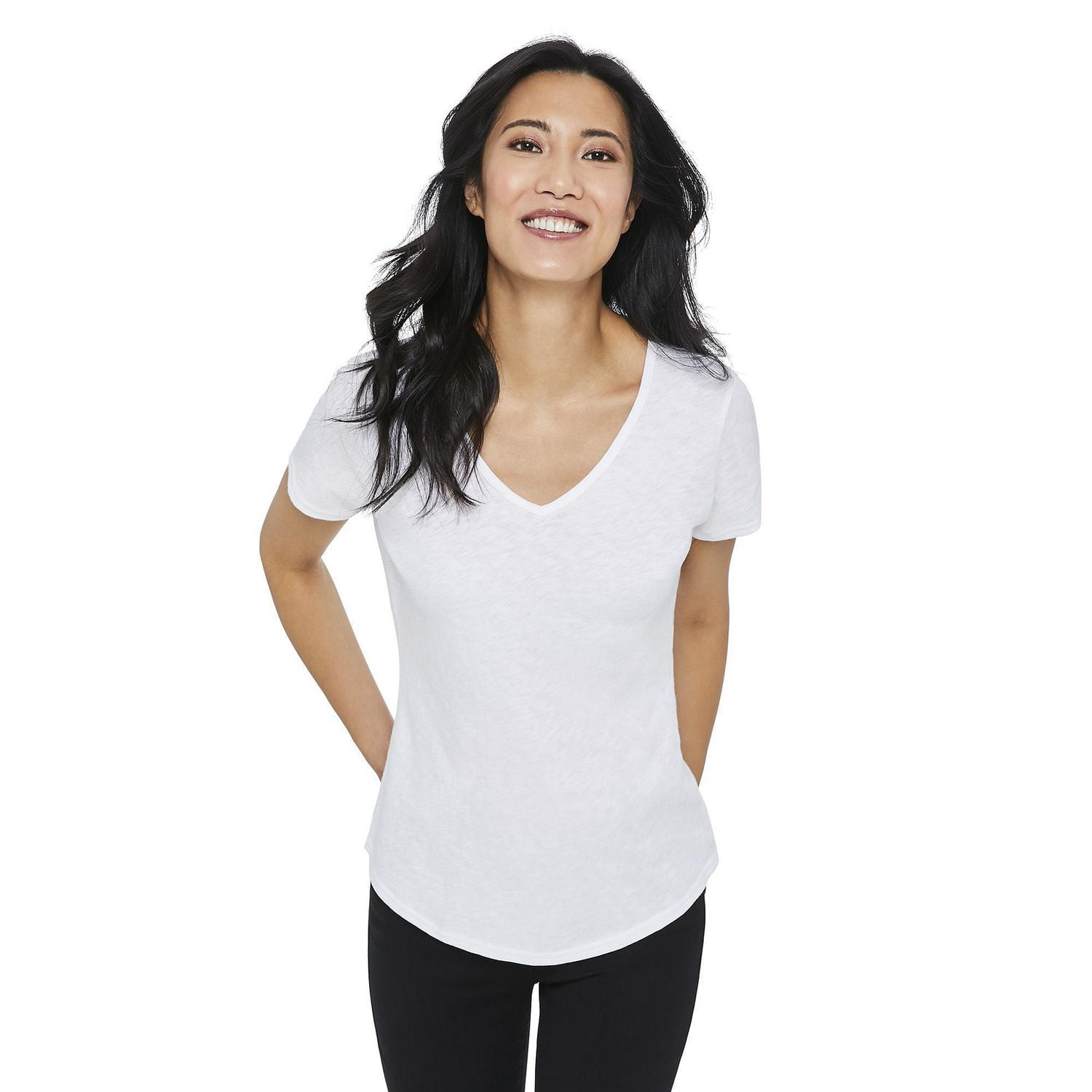 George Womens Basic V Neck Tee Walmart Canada