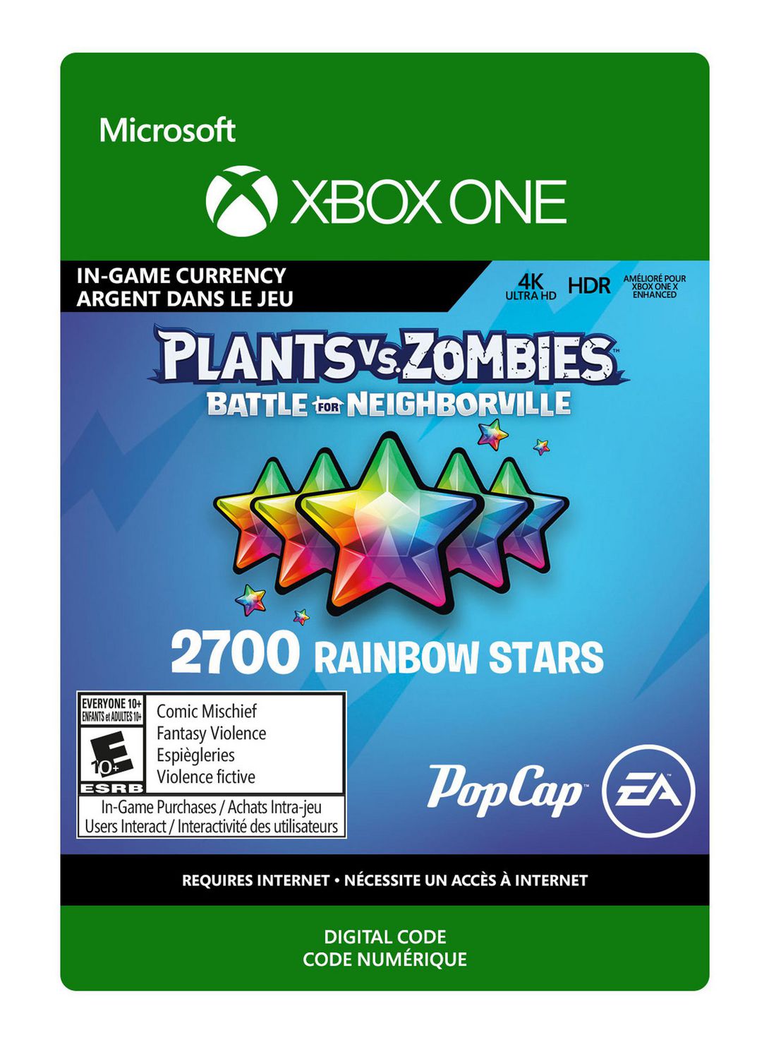 Xbox One Plants Vs Zombies Battle For Neighborville 2700 Rainbow Stars Download Walmart Canada - roblox robux 893