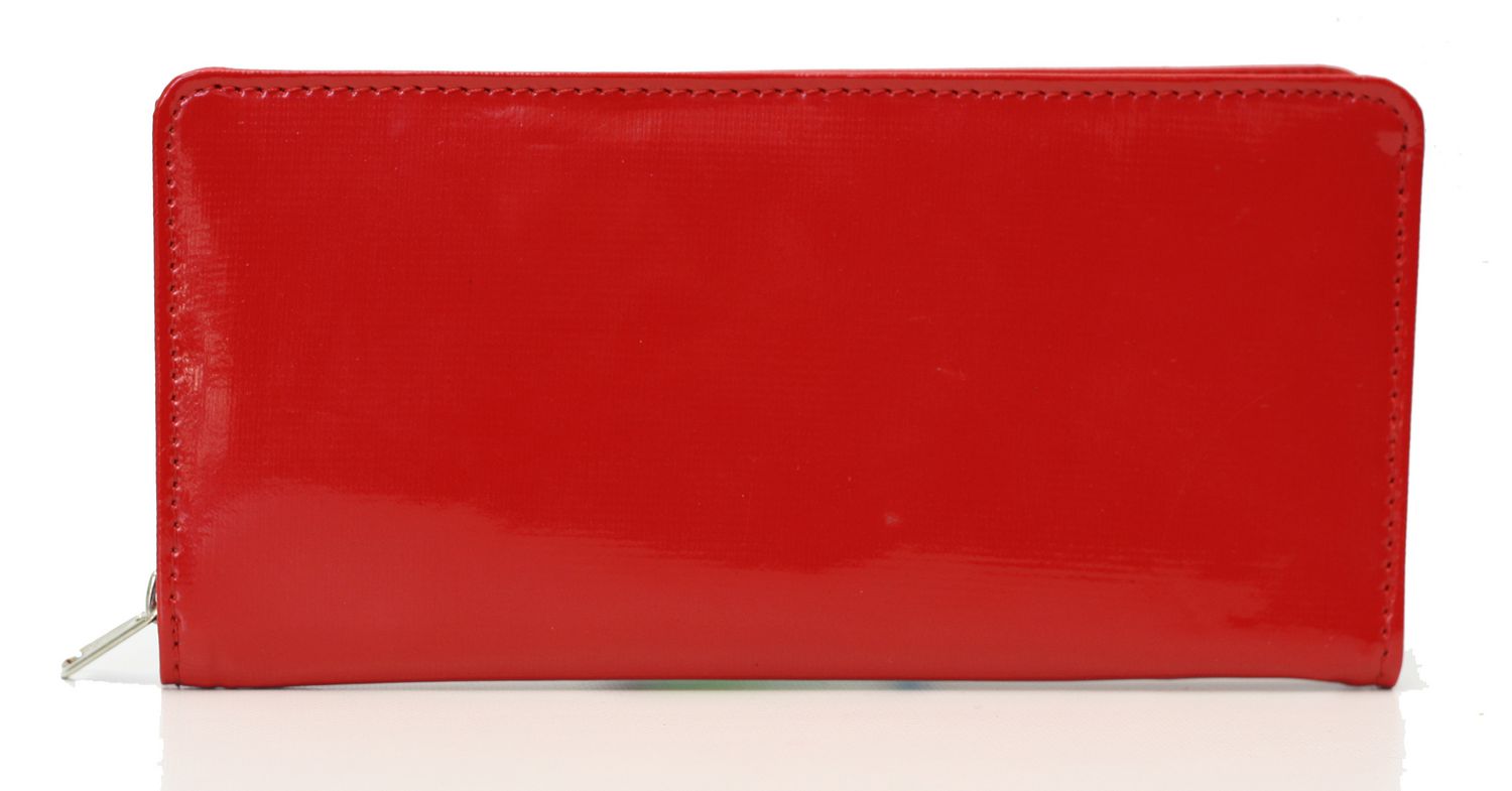 Ashlin Leather Ashlin Vegan Leather Ladies Clutch Zippered Wallet, Red ...