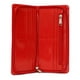 Ashlin Sac pochette en cuir à fermeture éclair VEGAN  pour femmes - rouge – image 2 sur 3