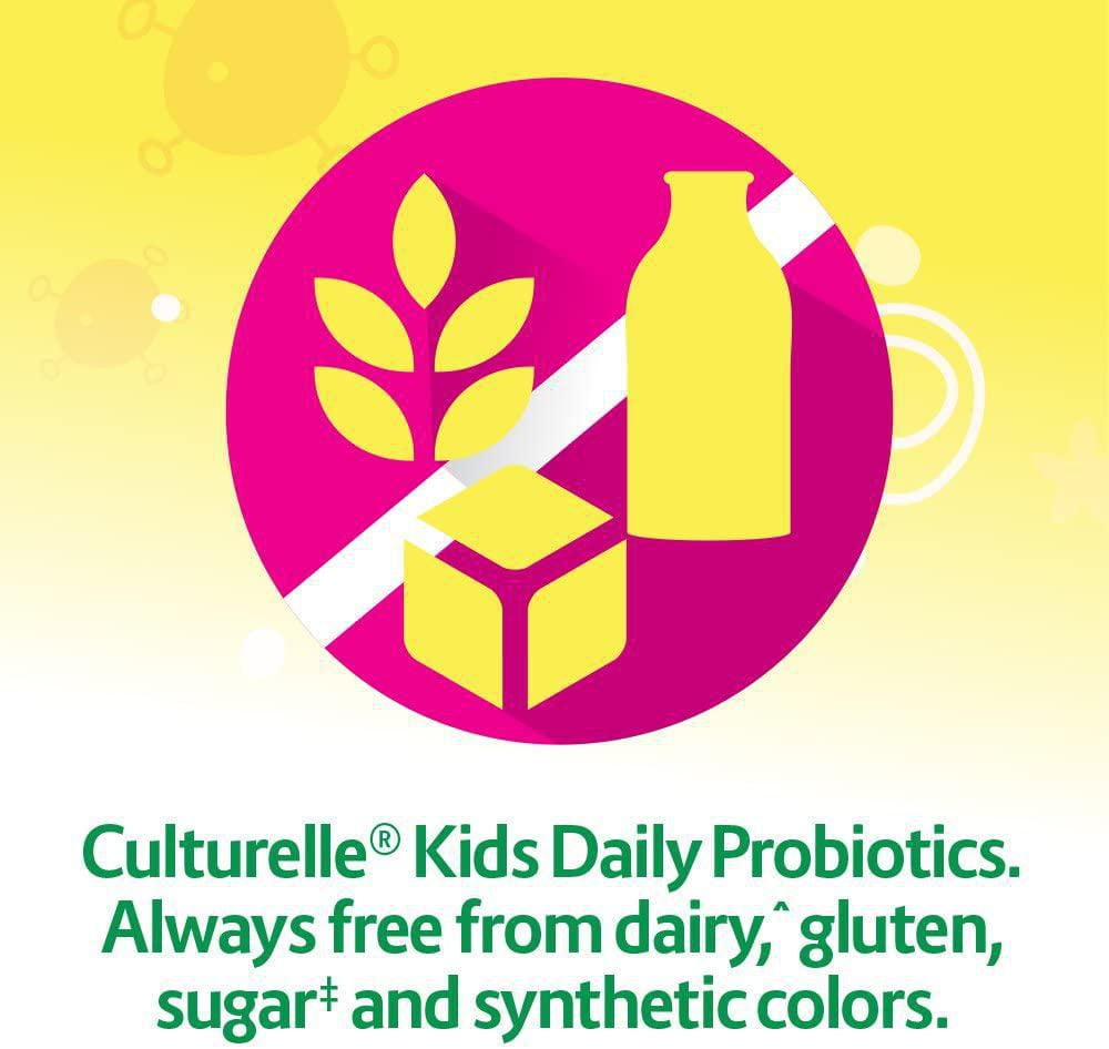 Culturelle Kids Daily Probiotic Chewables | Natural Bursting Berry Flavour | Help Support your Child's gastrointestinal health| 30 Count