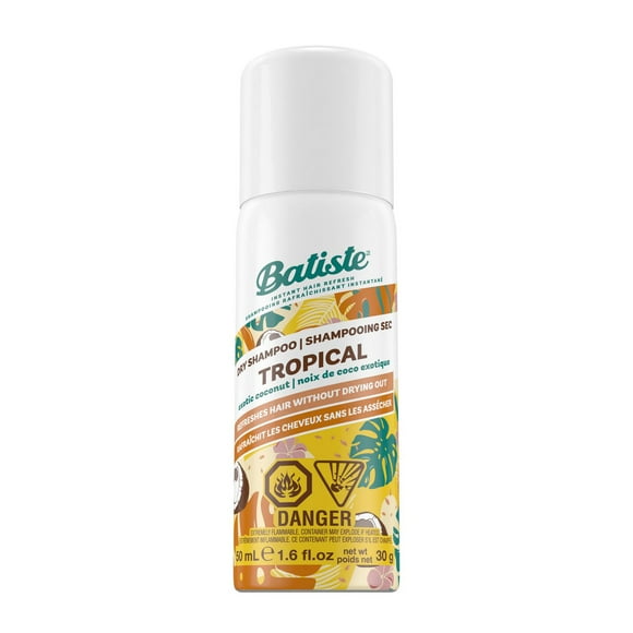 Batiste Tropical Dry Shampoo Mini Travel Size, 50 mL, Instant Hair Refresh