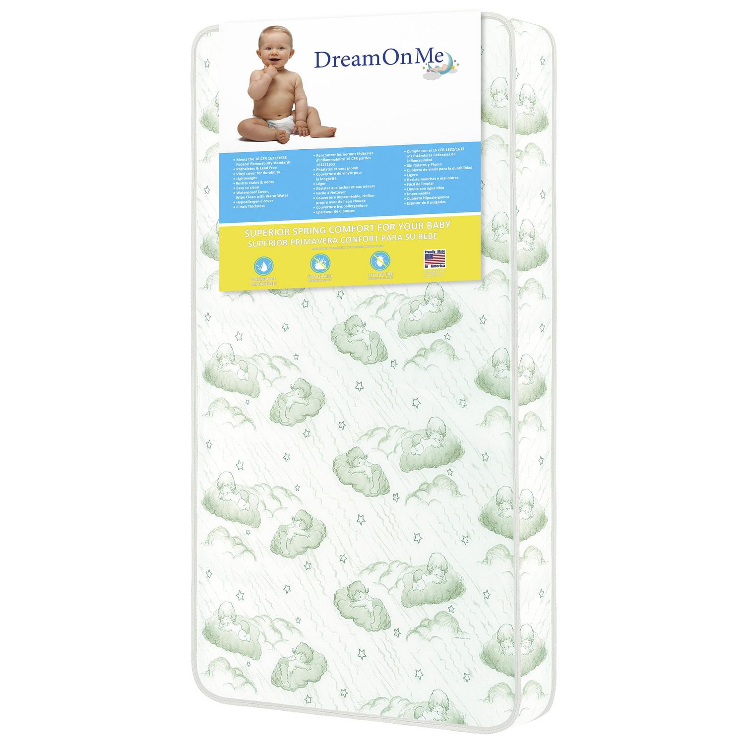 Dream On Me, 6” 96 Coil Spring Crib And Toddler Bed Mattress Walmart
