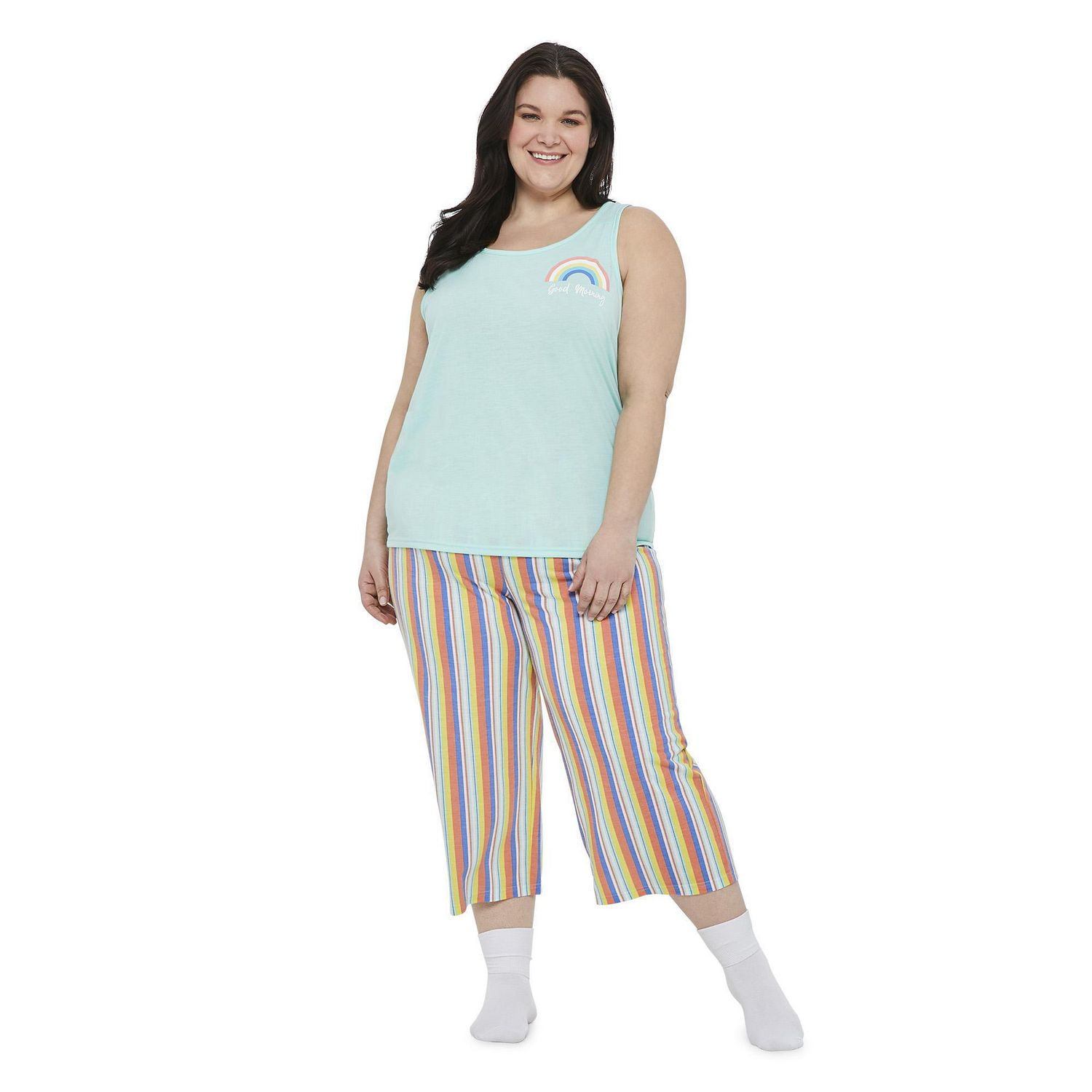 Ensemble de nuit 2 pièces débardeur et pantalon capri George Plus pour femmes