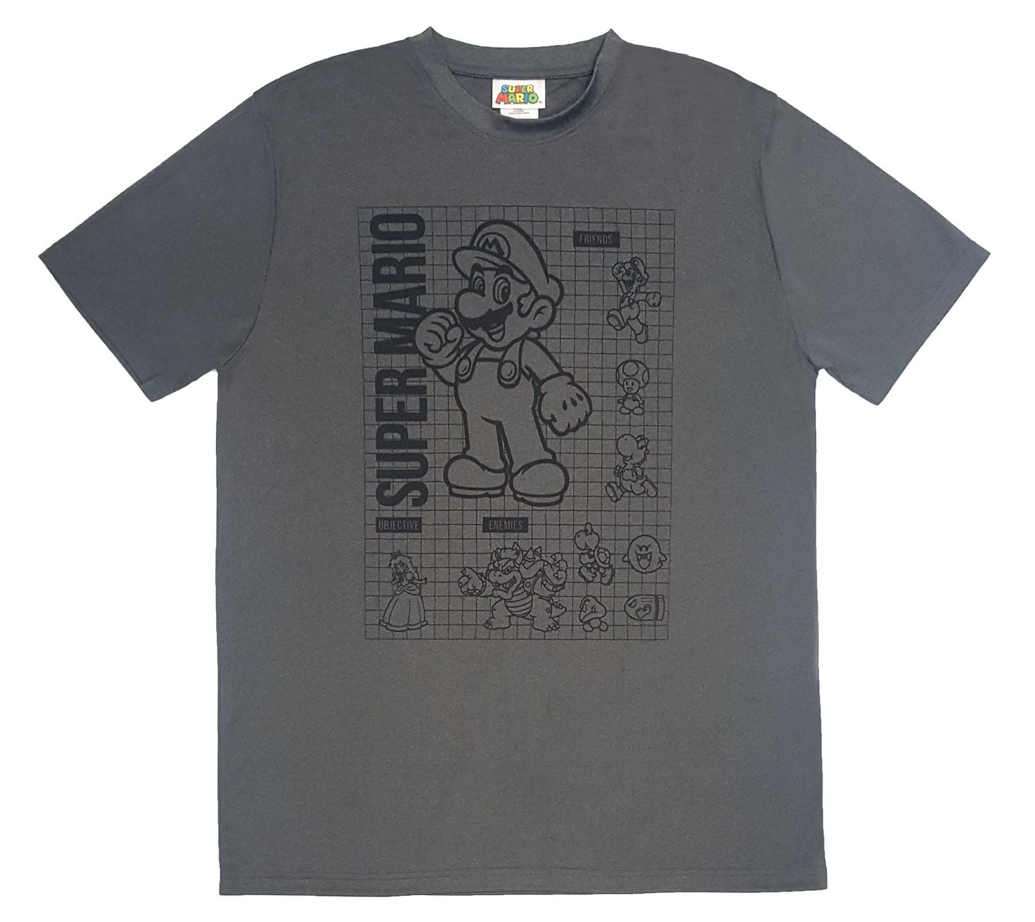 Super Mario Men's Short Sleeve Athletic T-Shirt