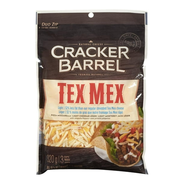 fromage Tex Mex râpé Cracker Barrel léger 320 G