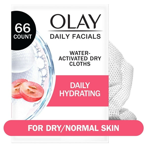 Olay Daily Facials Hydrating Cleansing Cloths, 66CT