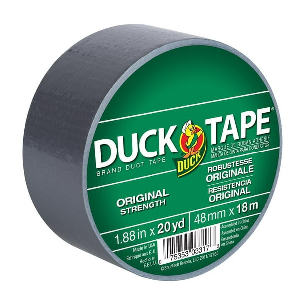 Duck Ruban adhésif à motifs imprimés de marque, fibre de carbone,  4,77cmx9,15m (1,88pox10v