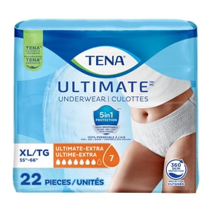TENA Protective Incontinence Underwear, Ultimate Absorbency Extra Large, 22 count