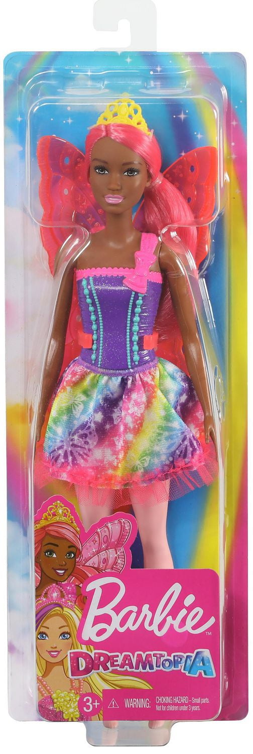 Barbie Dreamtopia Fairy Doll 12-inch, with Pink Hair, Light Pink