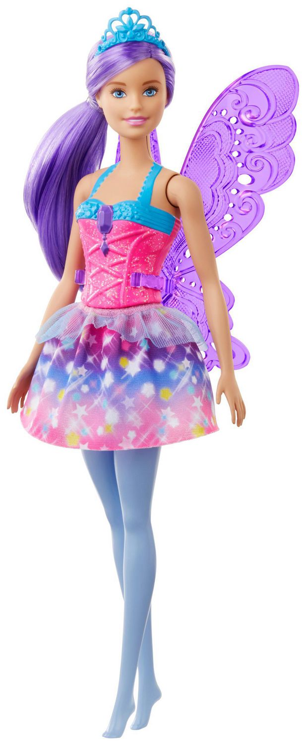 Barbie Dreamtopia Fairy Doll 12 Inch Purple Hair With Wings And Tiara