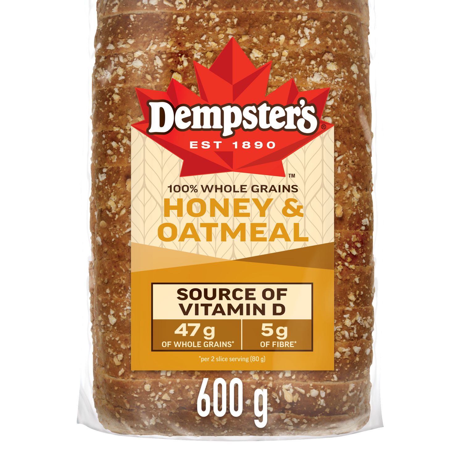 Dempster’s® 100% Whole Grains Honey & Oatmeal Sliced Bread