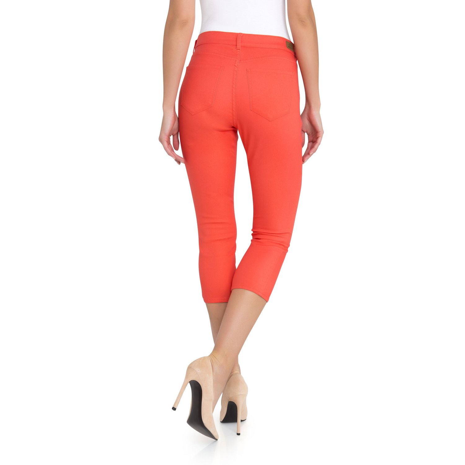 Jordache Women's High Rise Pull on Capri