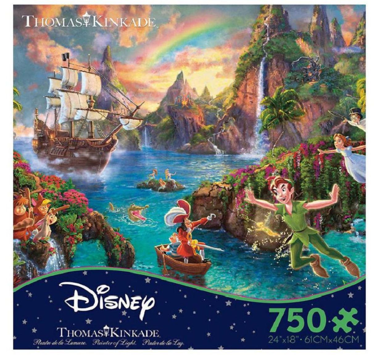 Ceaco – Thomas Kinkade – Collection Disney :  Peter Pan Casse-tête (750 morceaux)