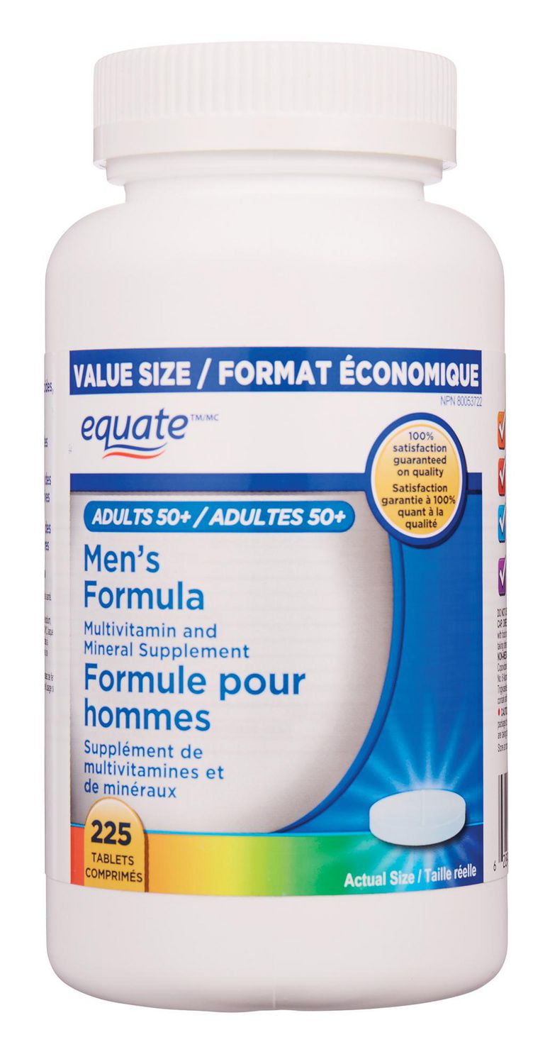 Equate Adults 50+ Men’s Formula Multivitamin And Mineral Supplement