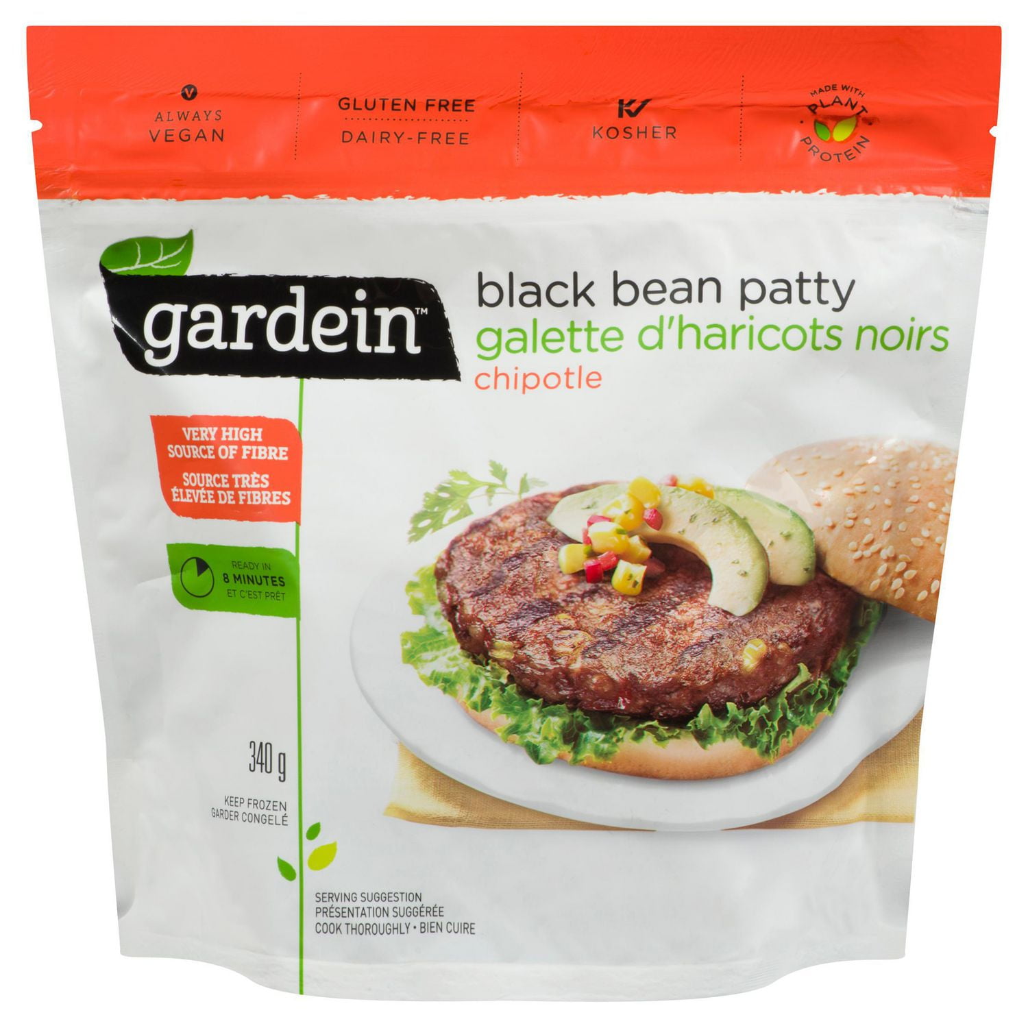 Gardein Blackbean Patty Chipotle Meat Free Walmart Canada